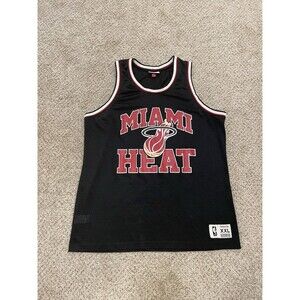 Mens Mitchell & Ness Miami Heat Basketball Jersey Black Spell Out Size XXL NBA